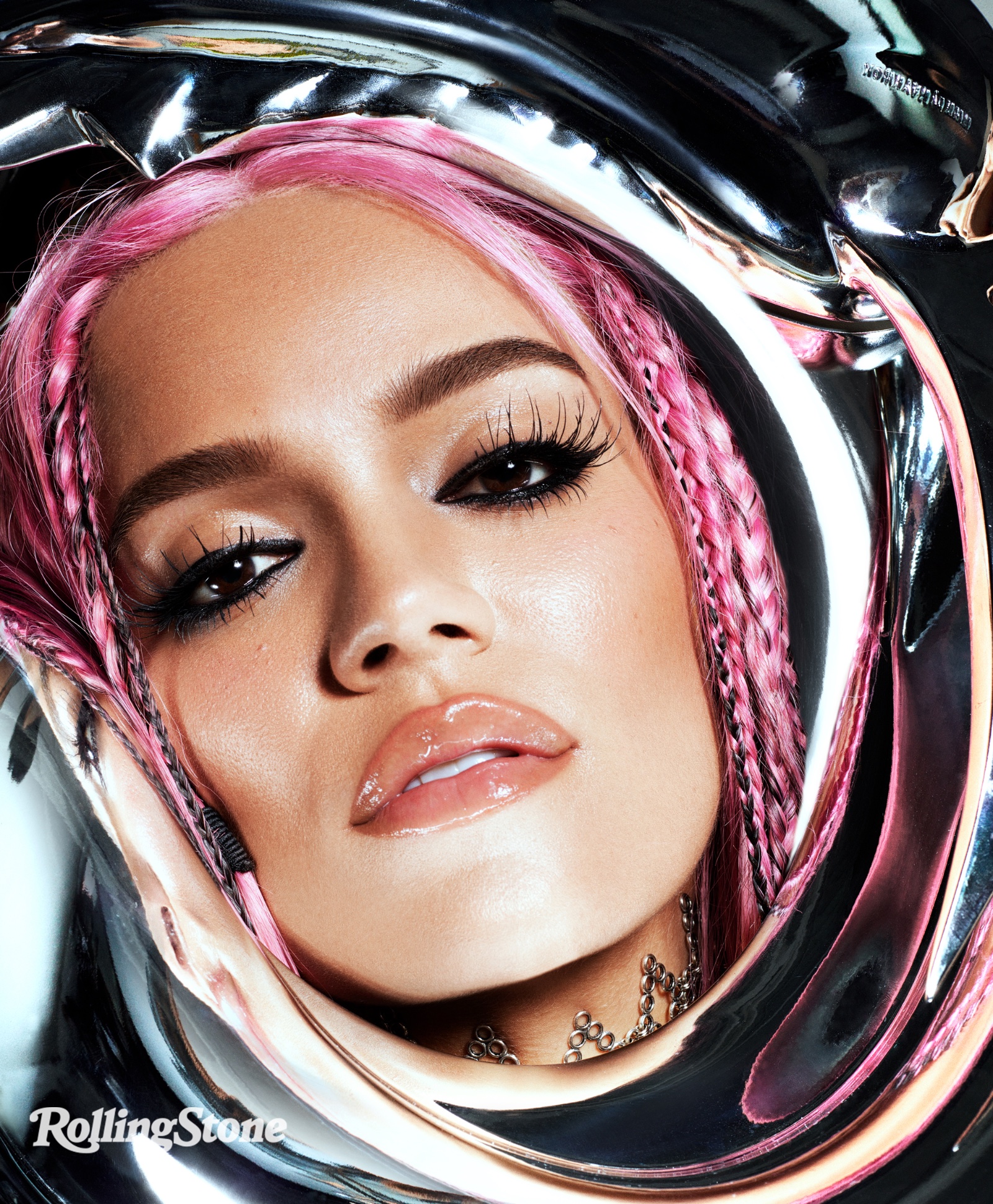 Karol G for Rolling Stone with hair by Joeri Rouffa