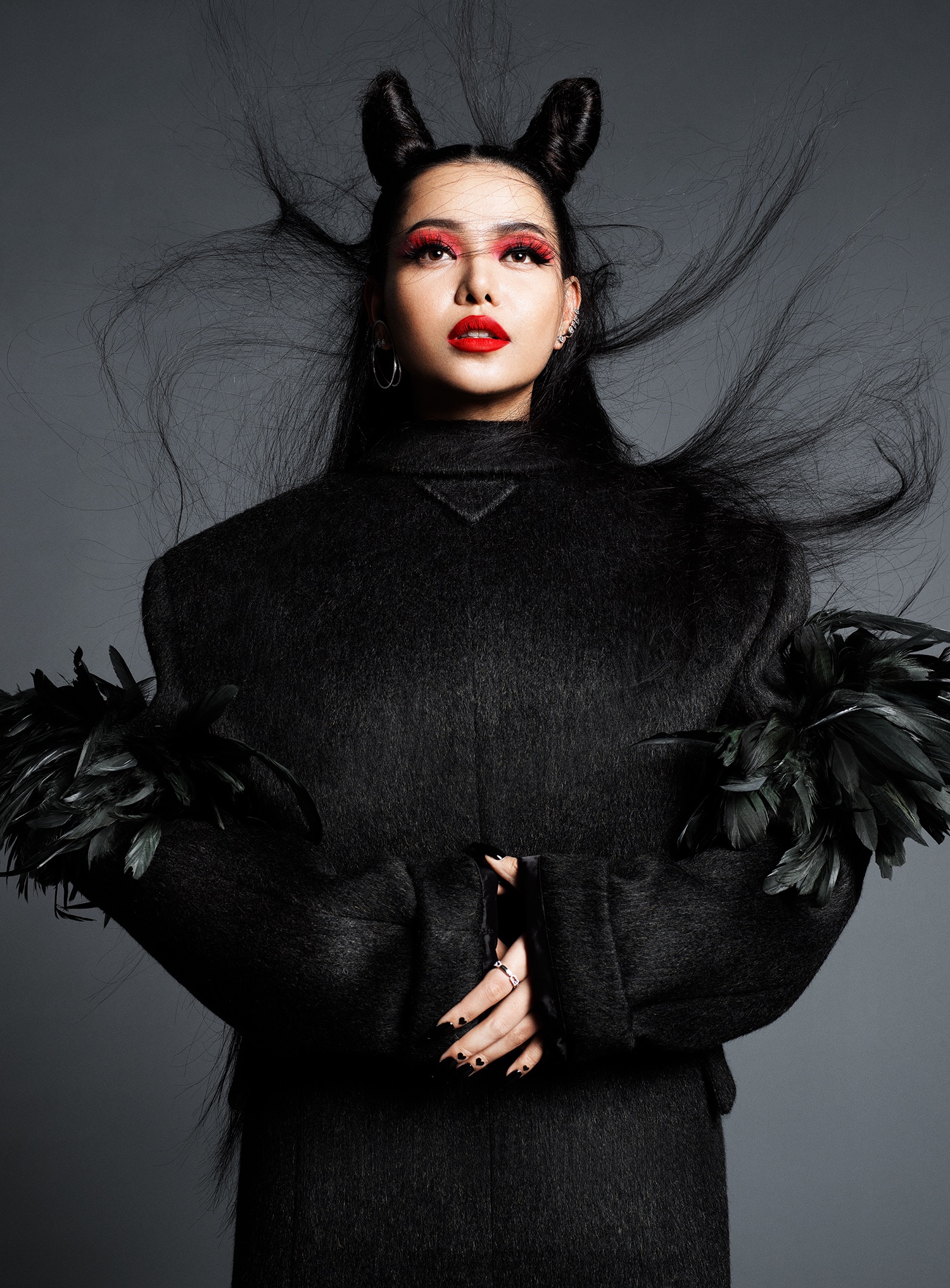 Bella Poarch for V Magazine with hair by Joeri Rouffa